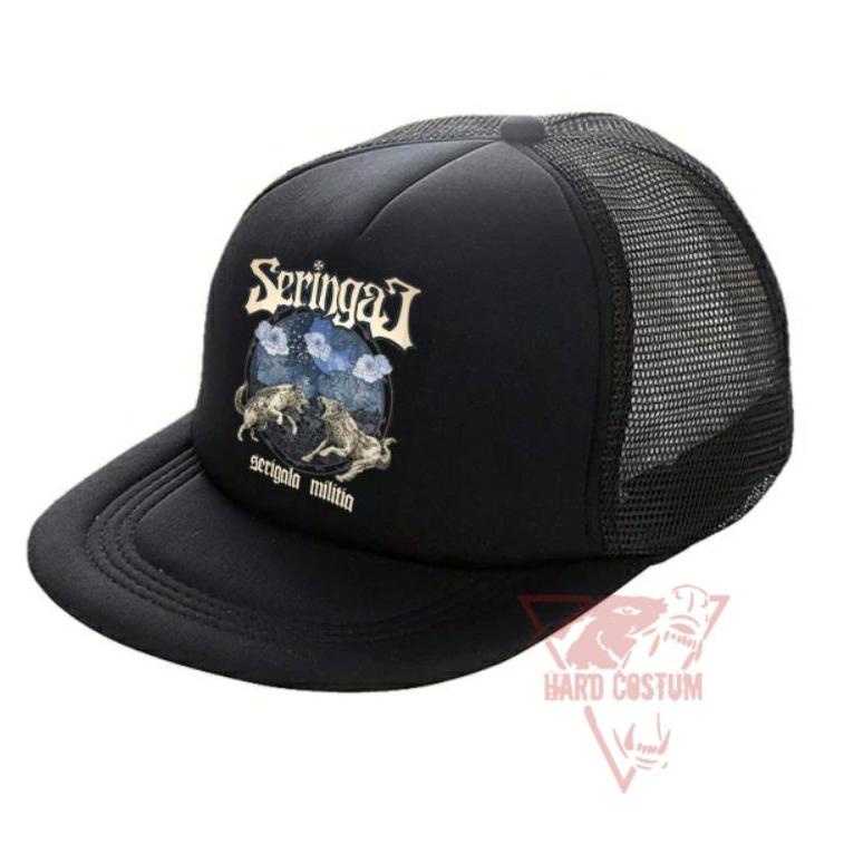 [KIR. 150444] Topi snapback trucker / Topi snapback jaring - Topi Seringai