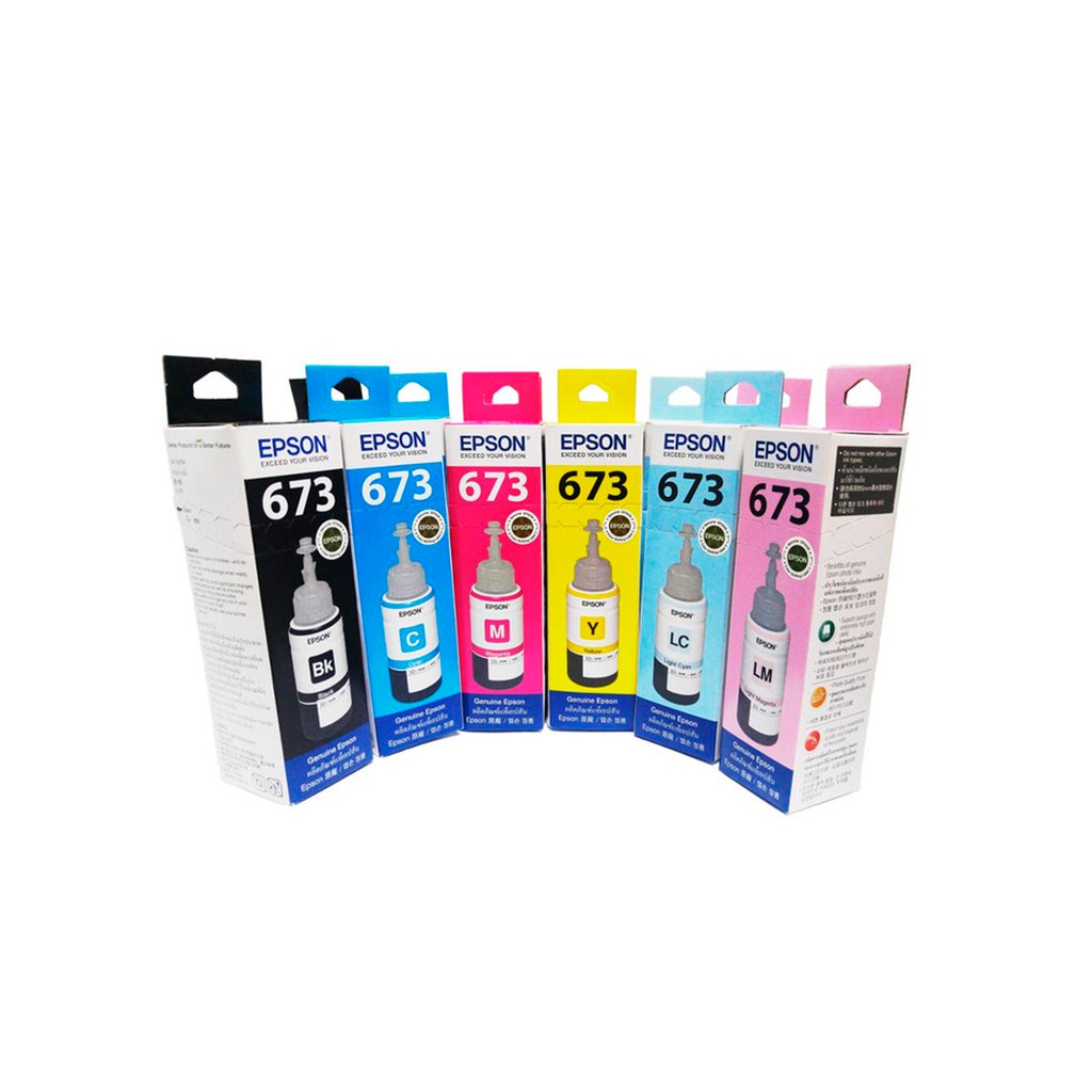 Tinta Epson 673 C, Y, M, K, LC, LM Original 100% 1 SET (6pcs)