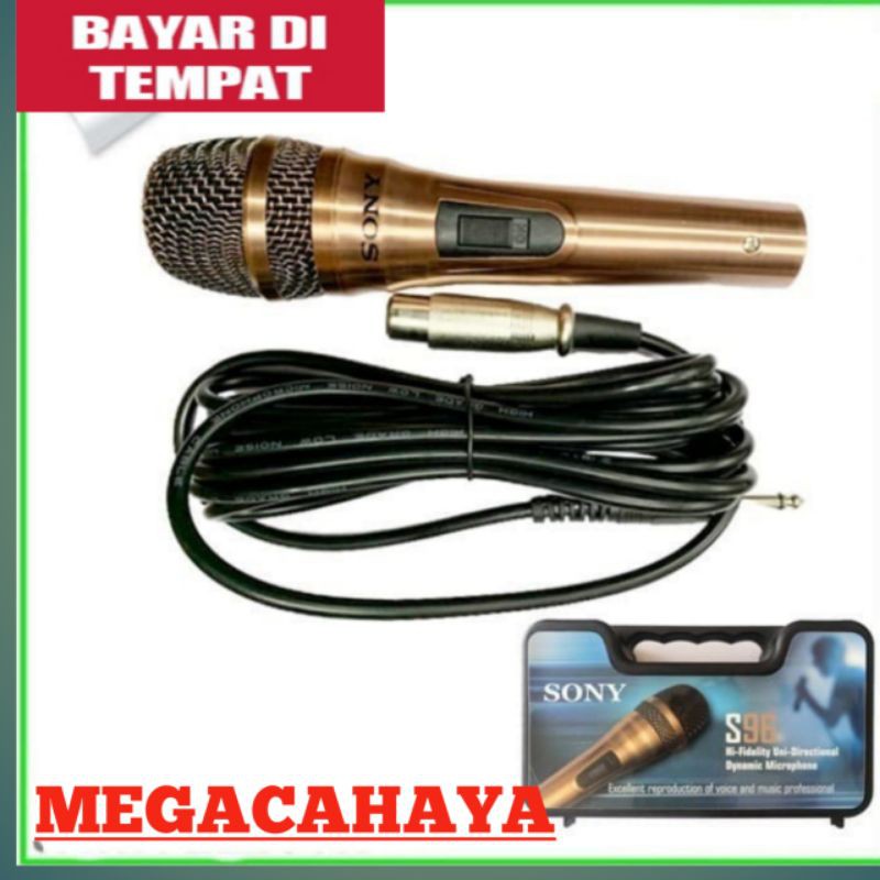 Mic kabel sony s96 microphone karaoke mic kabel murah mikrophone soni audio sound system