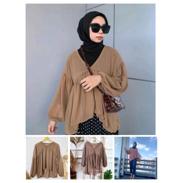 nirra blouse outer lengan balon