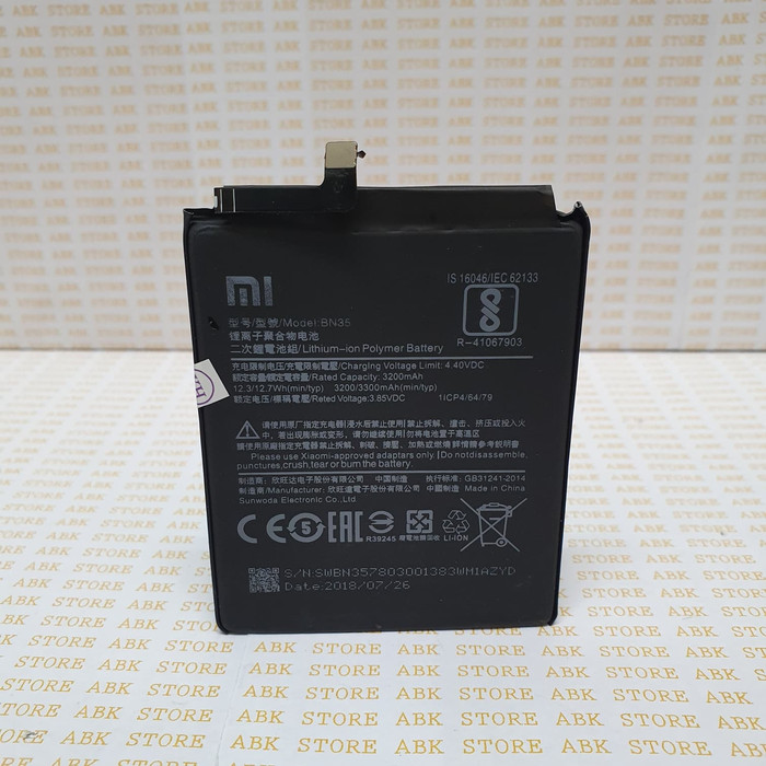 Batre Baterai Batere Battery Xiaomi Redmi 5 BN35 Original