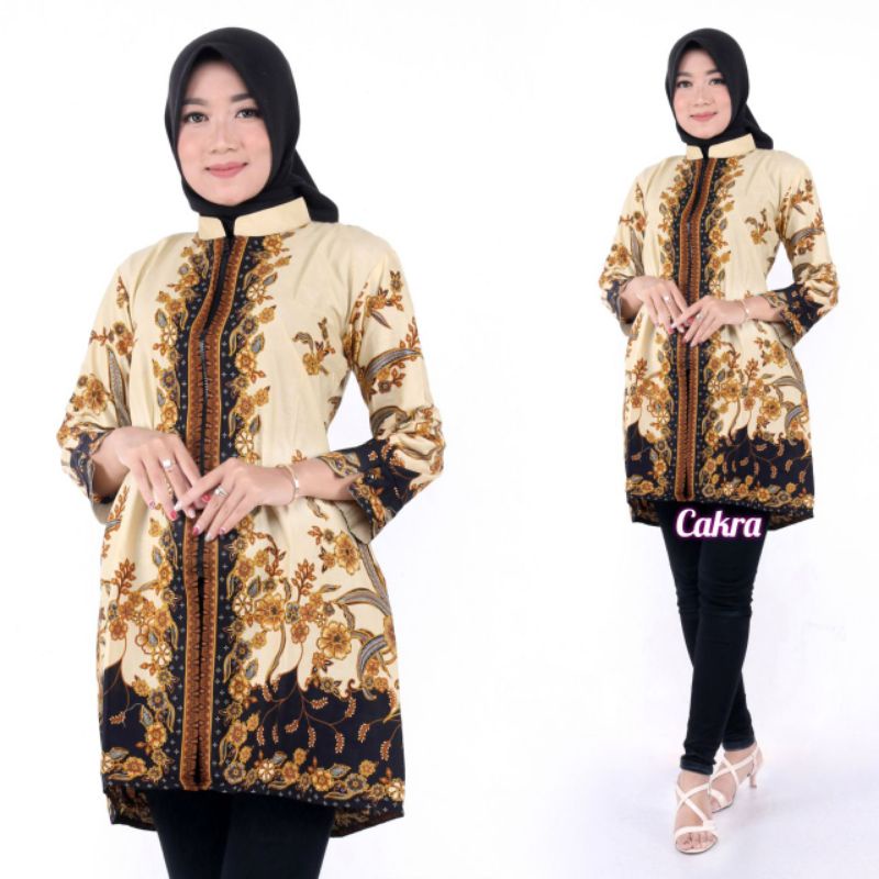 Tunik Batik Atasan Batik Dress Batik Baju Batik Wanita Modern Jumbo Kekinian Terbaru ld 120