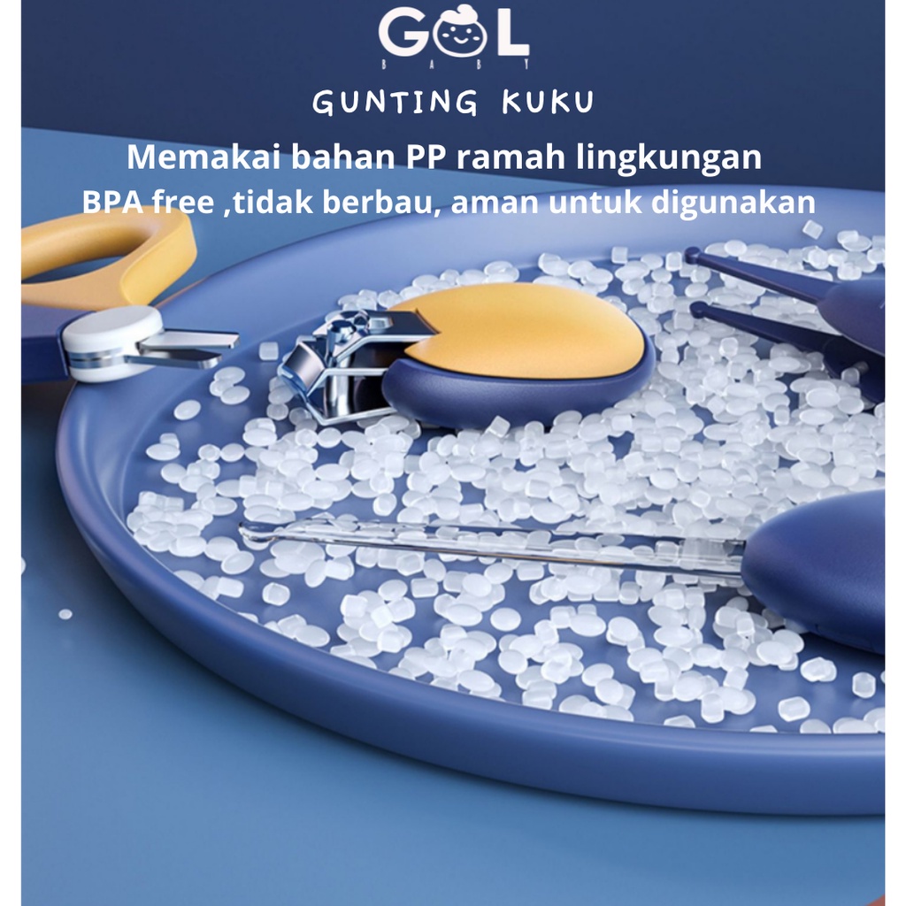 GOL Baby Nail Care Manicure Set 5 in 1  - Perawatan Gunting Kuku Bayi Set Owl Series