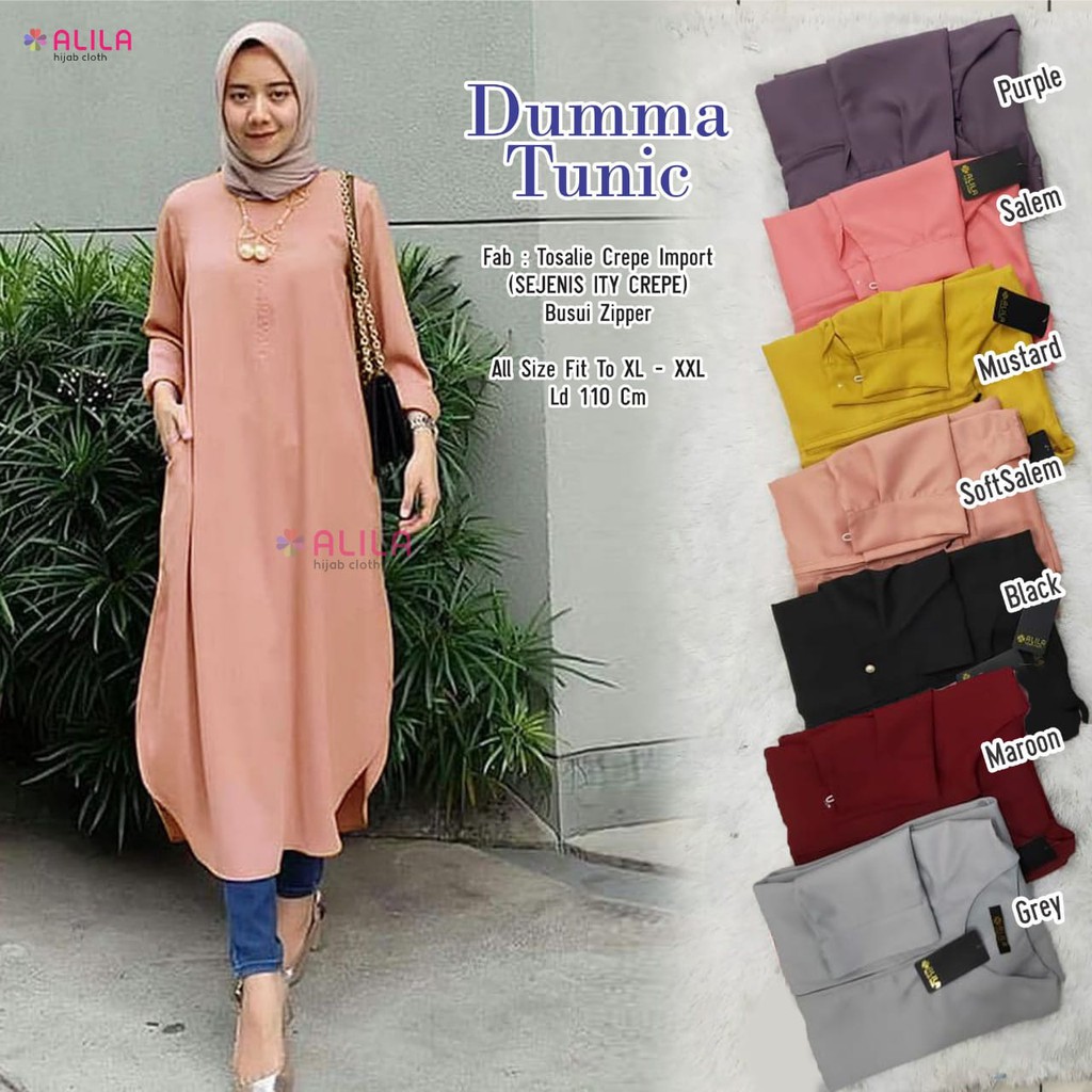 Dumma Tunik By Alila| Suplier Hijab Solo| Grosir