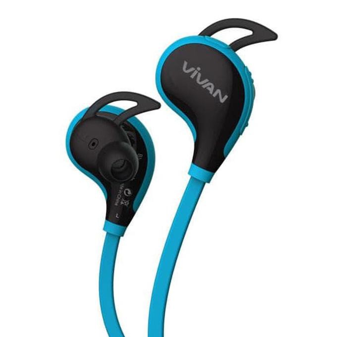 NEW HANDSFREE BLUETOOTH VIVAN BT520 ORIGINAL HEADSET EARPHONE SPORT SPORTS - BIRU MILENIA