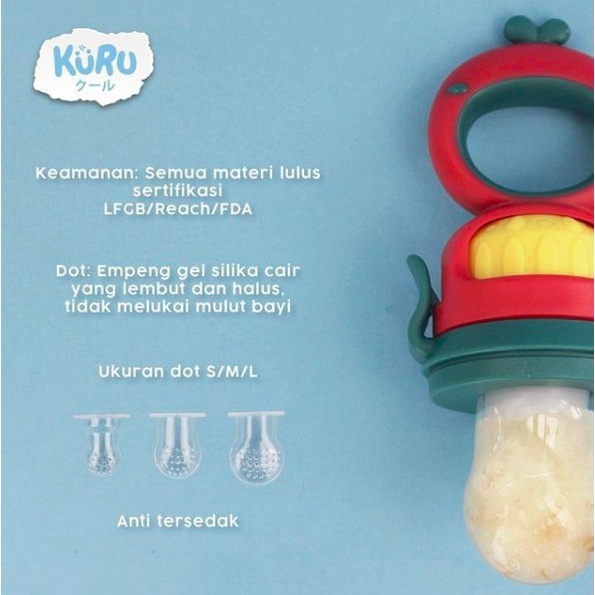 KURU Dot Empeng Bayi Empeng Buah Sayur Putar Baby Fruit Teether