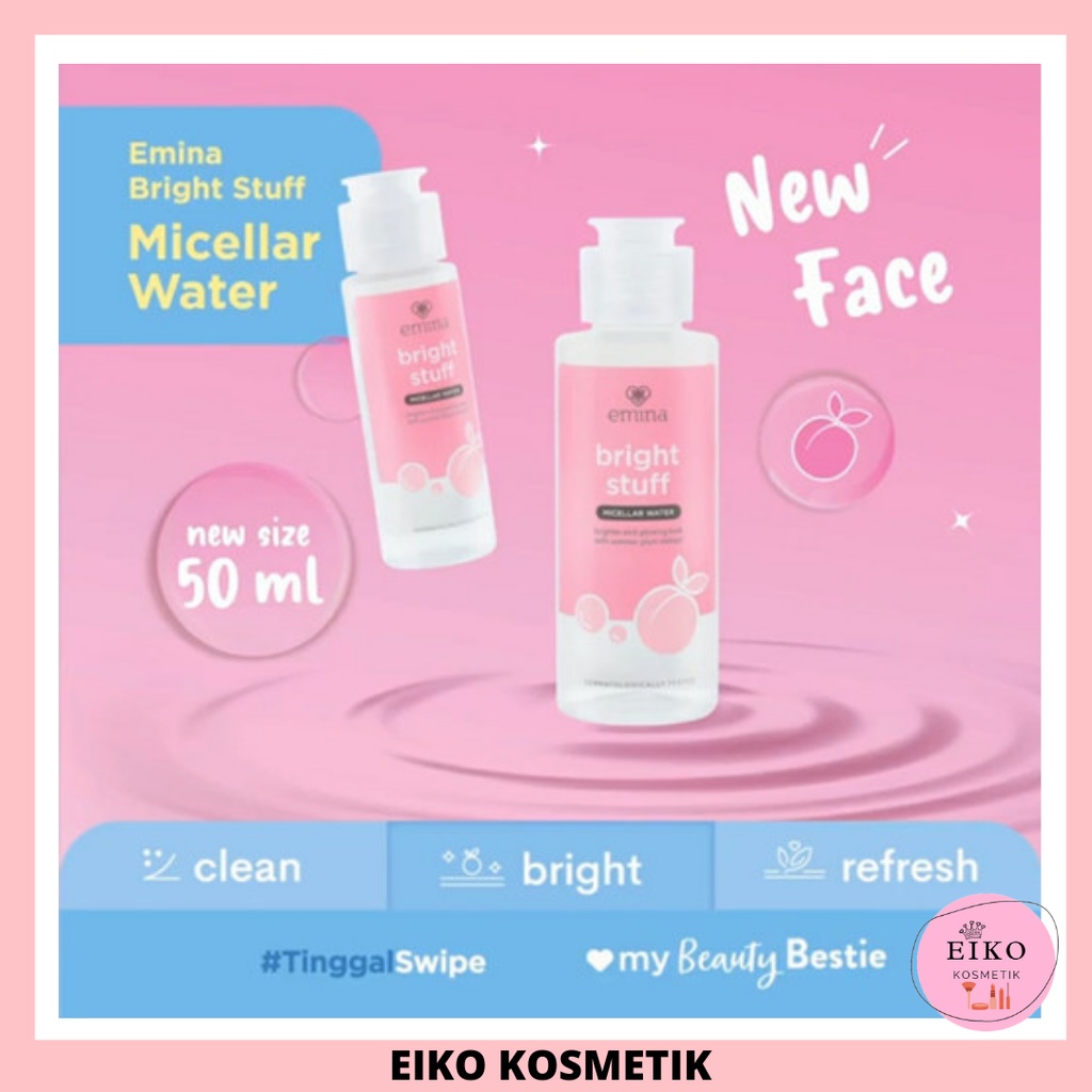 Emina Bright Stuff Micellar Water 100 ml - Pembersih makeup wajah