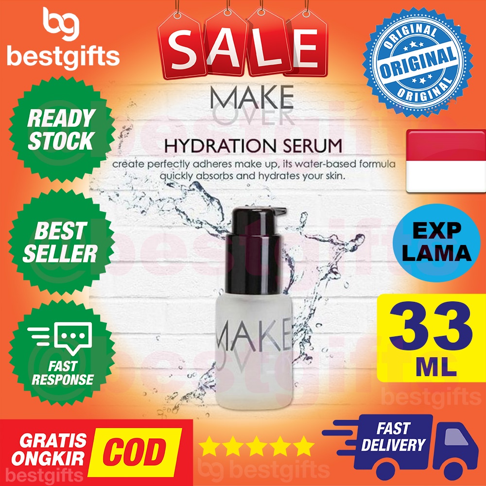 MAKE OVER MAKEOVER HYDRATION SERUM HYDRATING MAKEUP PRIMER MAKE UP TAHAN LAMA MELEMBABKAN WAJAH 33 ML