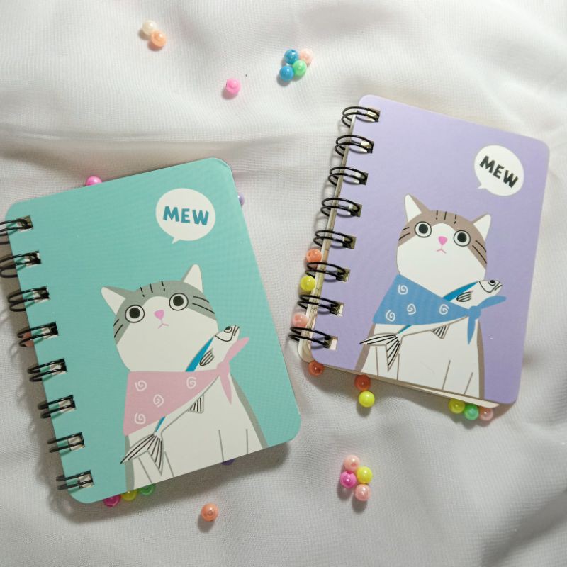 canna_stuff notebook mini karakter kucing, notebook murah, notebook karakter