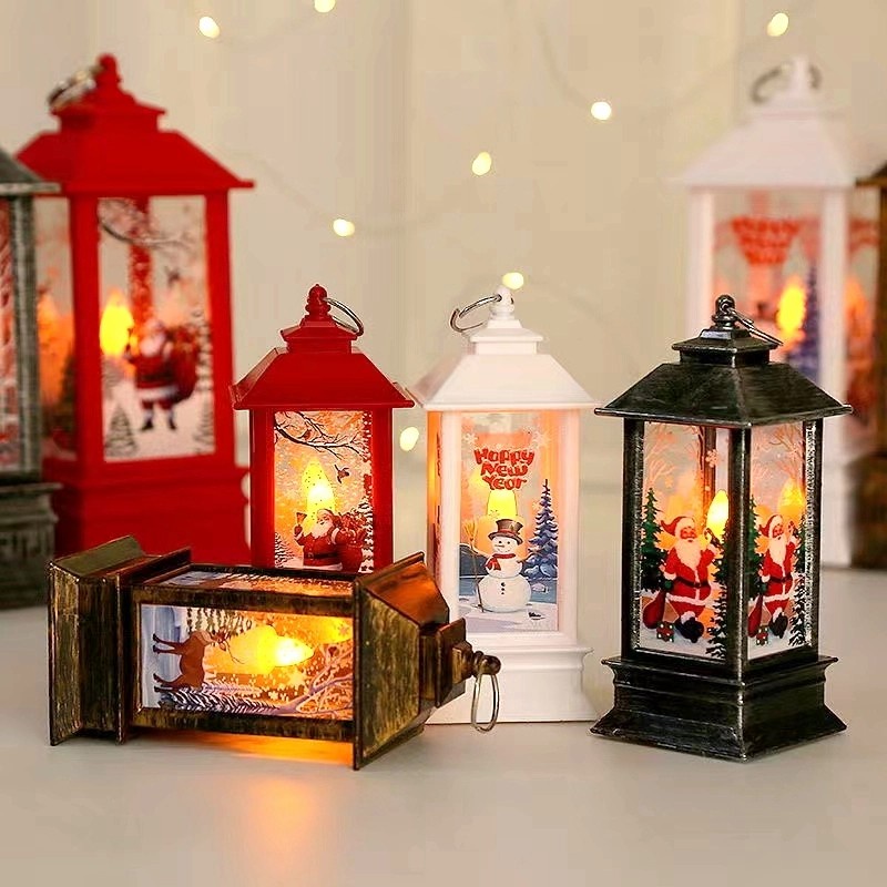 Lentera Lilin Natal Lampu Led Lilin elektrik Souvenir Christmas Gift