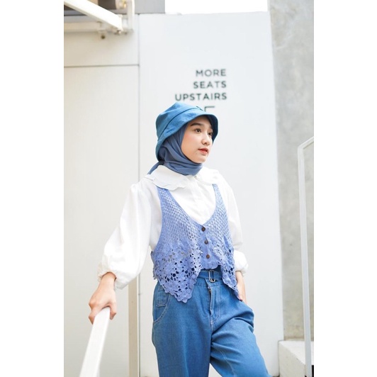 Vest Wanita Rompi Rajut Import LATHIYA VEST baju korea wanita baju atasan wanita