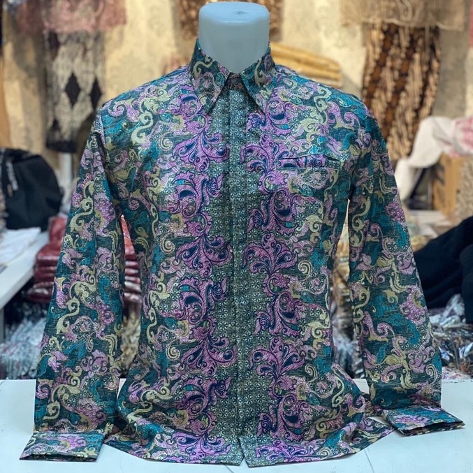 KQ> BATIK COUPLE CLASIC PINK  / KEMEJA BATIK PRIA / ROK PLISKET WANITA / BAWAHAN KEBAYA / ATASAN BAT