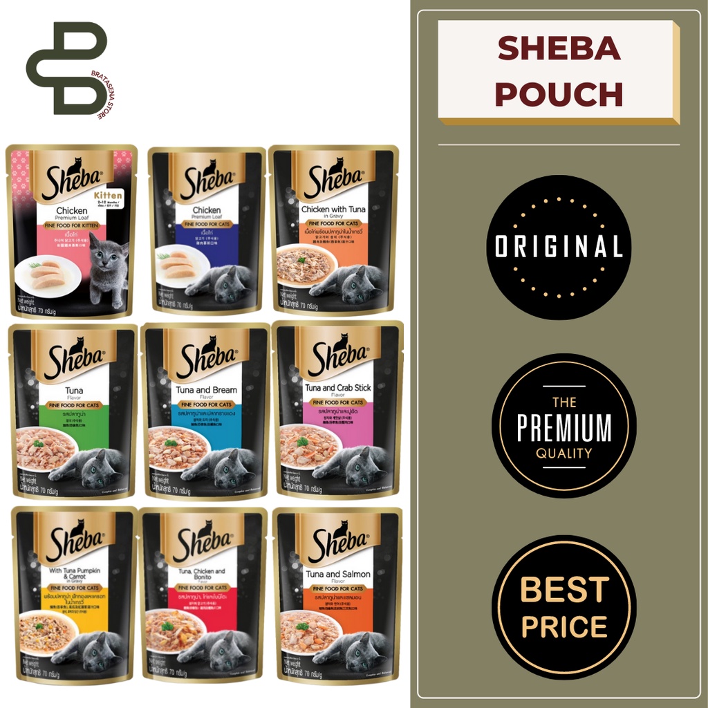 SHEBA POUCH 70 GR WET FOOD // MAKANAN BASAH KUCING