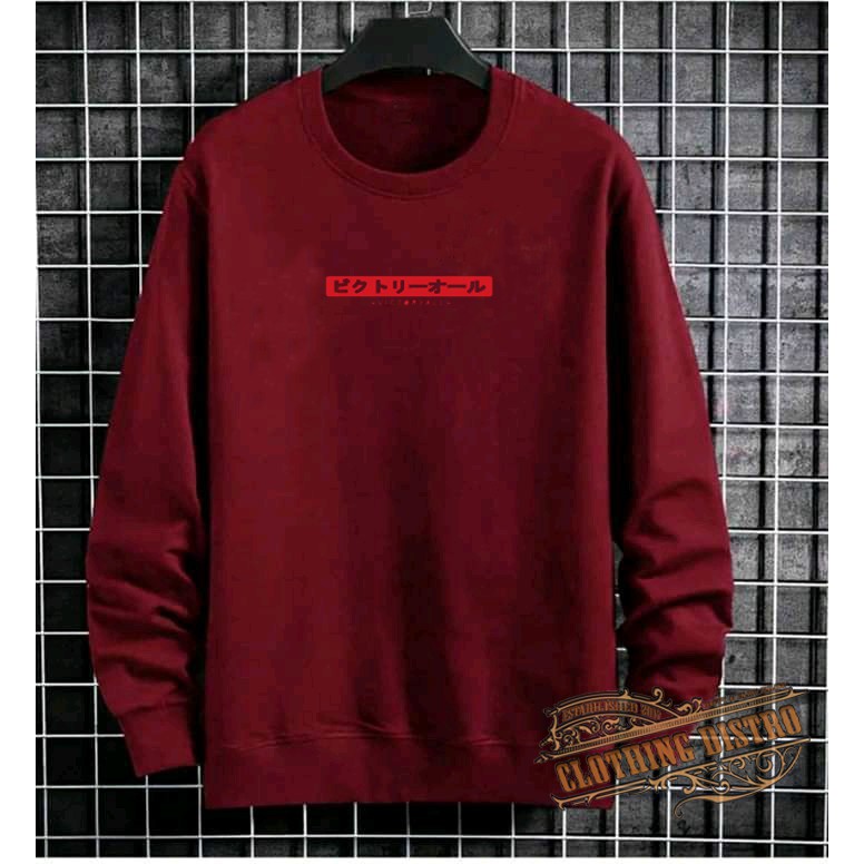  Bloods Crewneck Black Motif Simpel Pria/Wanita Premium Quality SWEATER PRIA/WANITA L XL VCRL-5