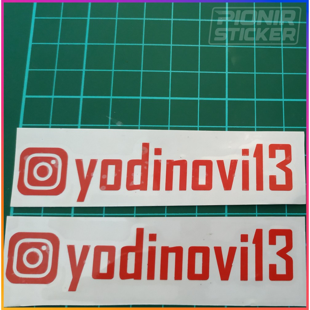 Stiker Nama Akun Instagram Custom Cutting Sticker akun instagram