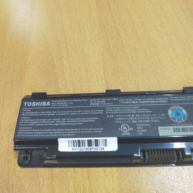 Baterai Laptop TOSHIBA Satellite C40 C40-A C40D C40D-A C40t C40t-A PA5109 Original