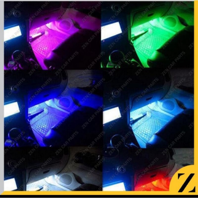 LAMPU KOLONG DASBOARD LED RGB REMOTE
