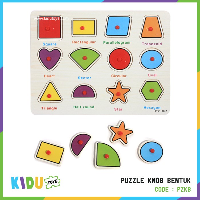 Mainan Anak Puzzle Knob Part 1 Kidu Toys