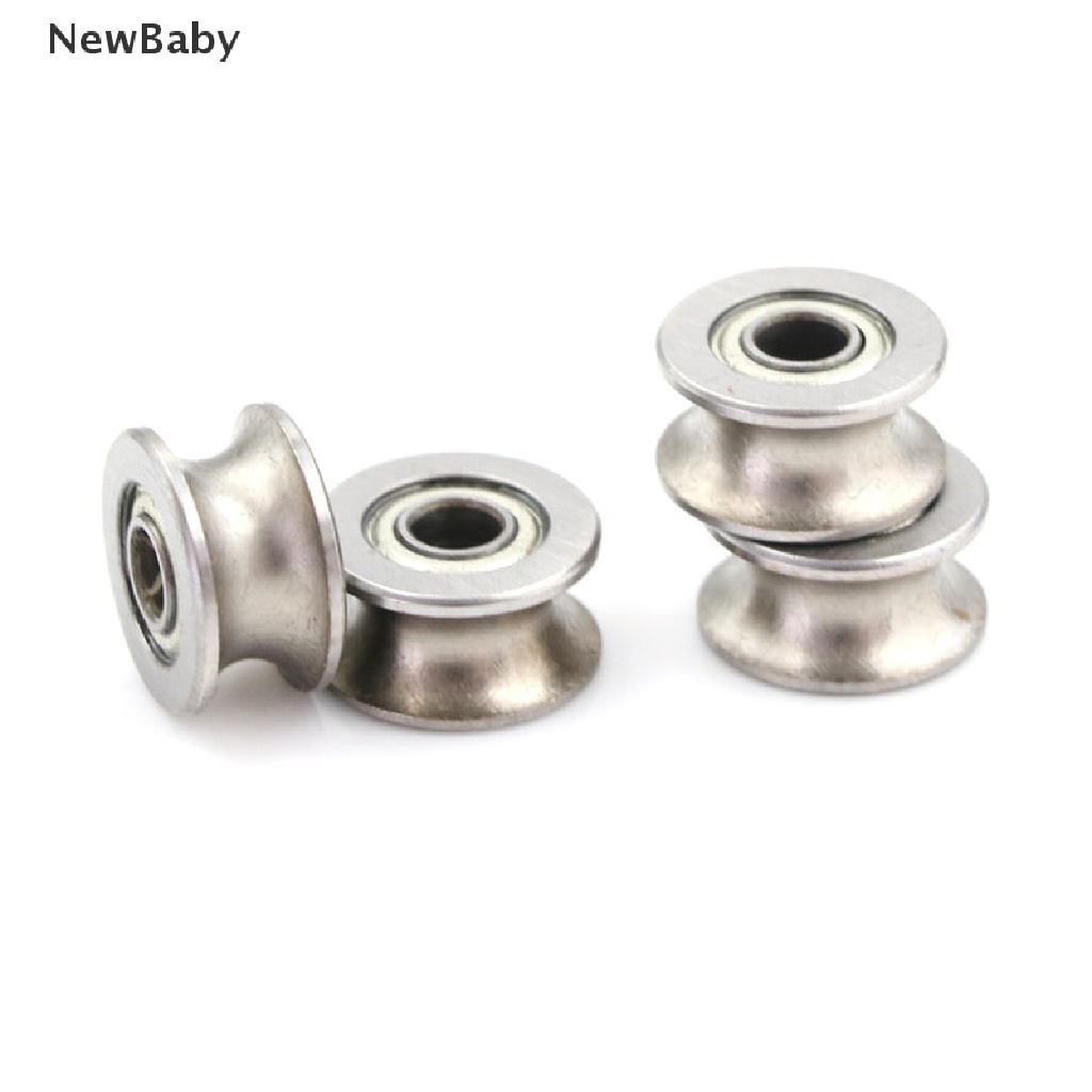 Newbaby 4PCS Roda Bearing Pulley Bentuk U Ukuran 4x13 X 7MM 624UU HCS