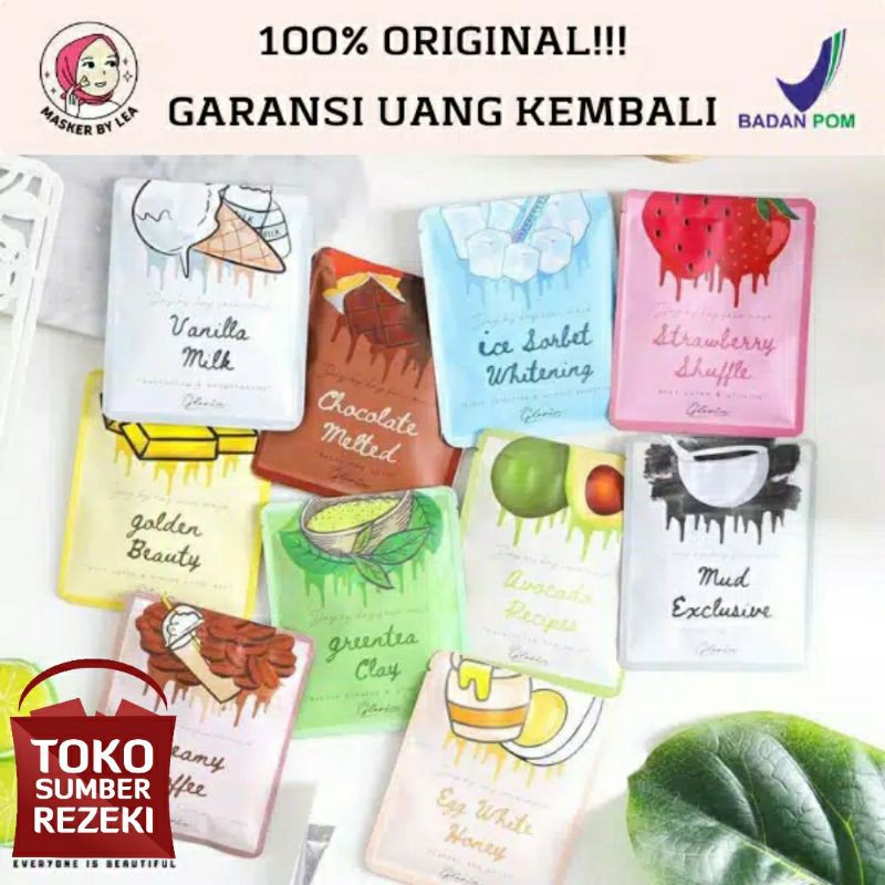 [20 GRAM] Masker Lea Gloria 20g Masker Wajah Organik Bubuk Original BPOM