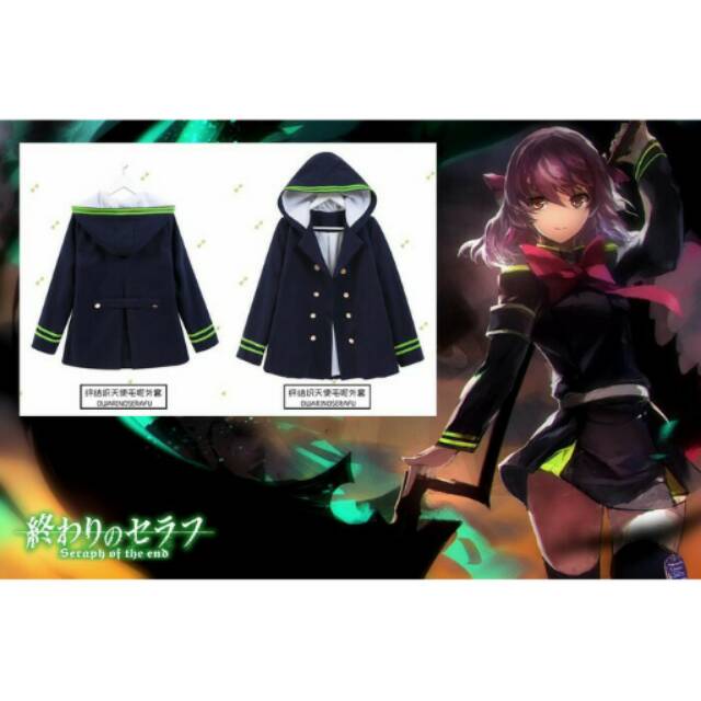 HP41359 Shinoa Hiragi Jacket - Seraph of the end hoodie jaket ons owari no seraph
