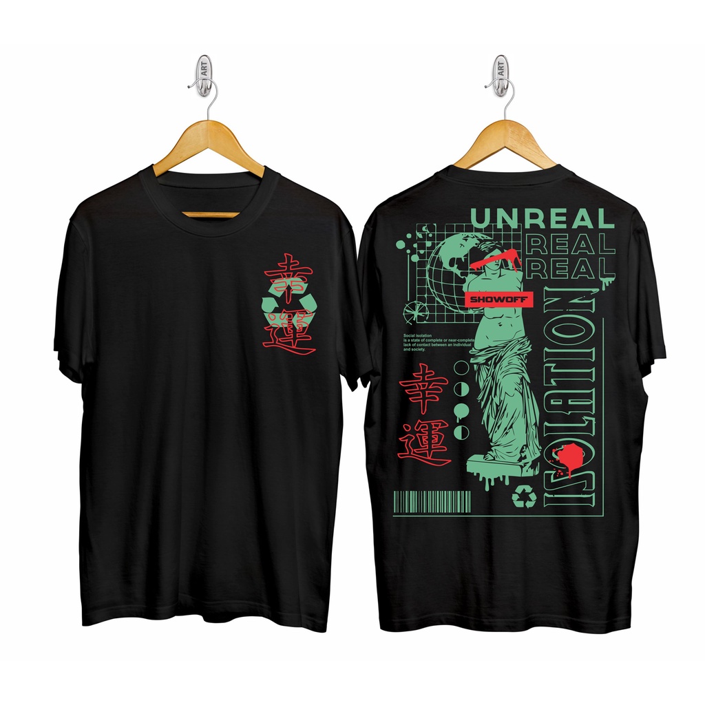 Kaos murah Kaos distro murah baju  distro pria t-shirt murah combed30s show off unreal