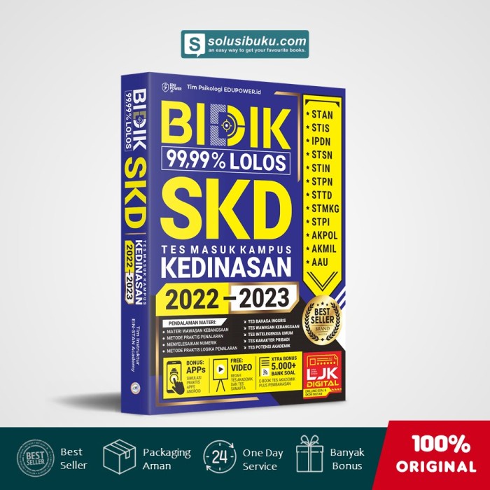 

PROMO Buku Bidik 99,99% Lolos SKD Kedinasan 2022-2023 (Edupower) KPL052