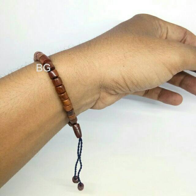 gelang kokka marjan kotak per 10 pcs kaukah kaokah koka kokka gelang tasbih 33 hitam coklat