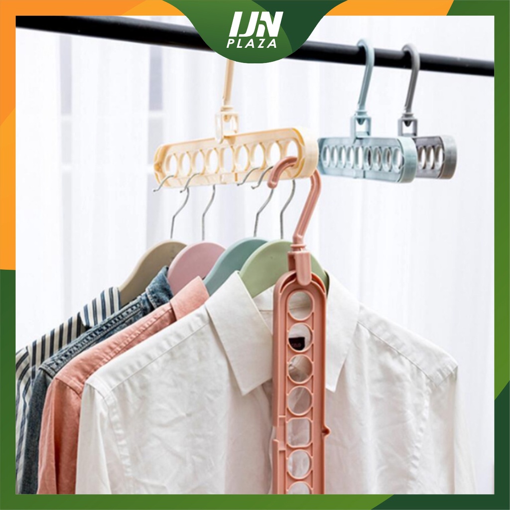 ❤ IJN ❤ Gantungan Baju 9 Lubang / Magic Hanger Multifungsional Foldable Hanger Gantungan Baju Ajaib 9 in 1