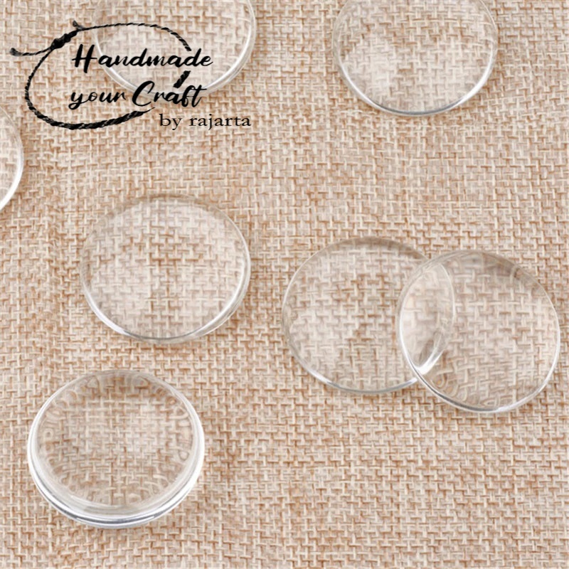 7.7 BIG SALE Manik-Manik Kaca Cabochon Transparan Ukuran 6/8 Mm