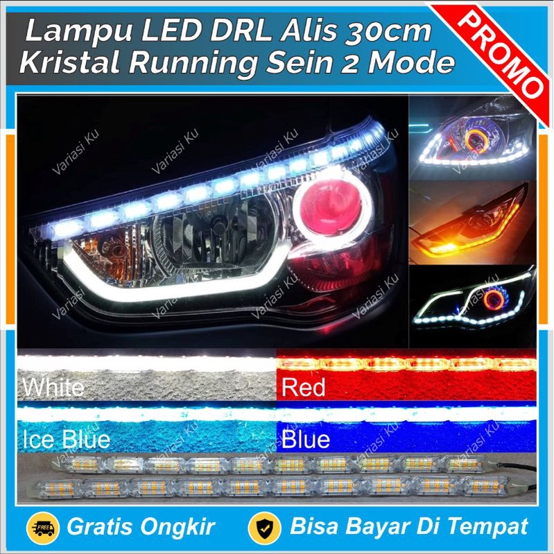 LED ALIS KRISTAL SEIN RUNNING 2 MODE BERJALAN 30 CM:  PCX AVANZA XENIA JAZZ APV GRANDMAX LUXIO BRIO