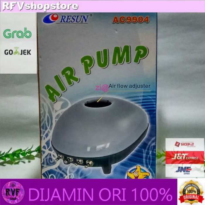RESUN AC 9904 AERATOR 4 LUBANG AQUARIUM PUMP POMPA UDARA AQUARIUM ORI