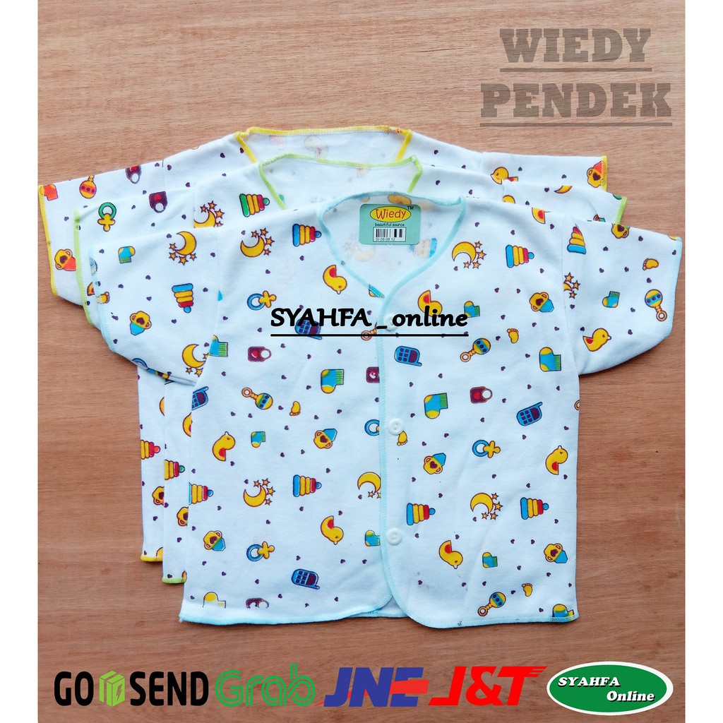  6pcs Baju  bayi wiedy Dasar Putih baju  new born  