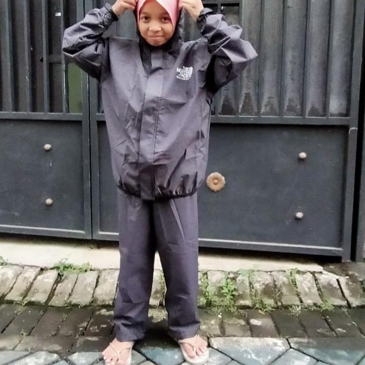 Wow Murah Meriah.. Jas Hujan Anak anak setelan TNF - Raincoat Kids Series TNF - Mantel Hujan Anak An