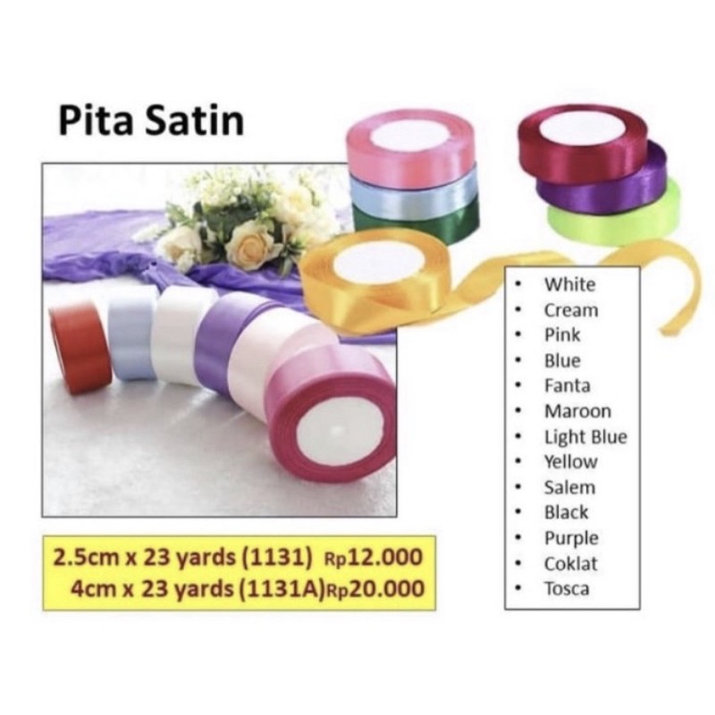 

Pita Satin 4cm 1131A Ikat Pita Buket Bunga Dekorasi Barang Barang Florist Sistsini Kebutuhan Bunga