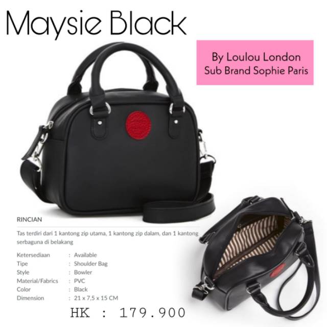 Tas Maysie black by Loulou London