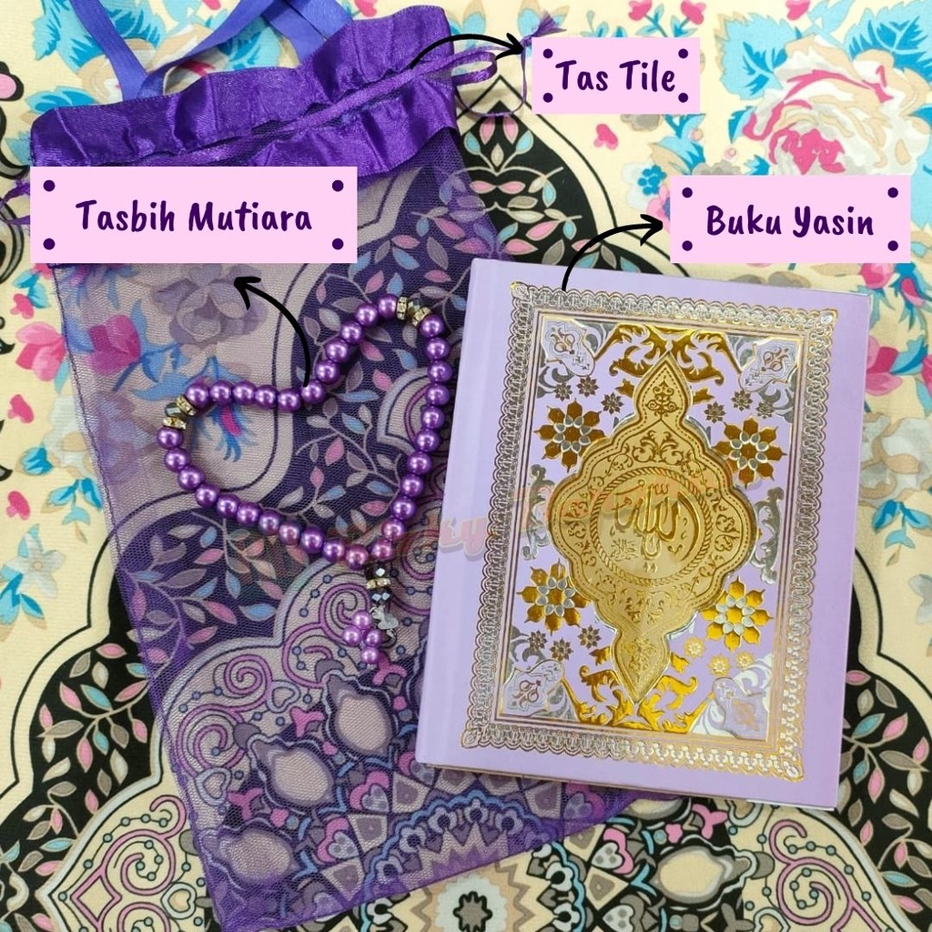 Paket Promo cetak buku yasin dan tahlil 192 HVS +Tas Tile + Tasbih,buku yasin custom, buku yasin har