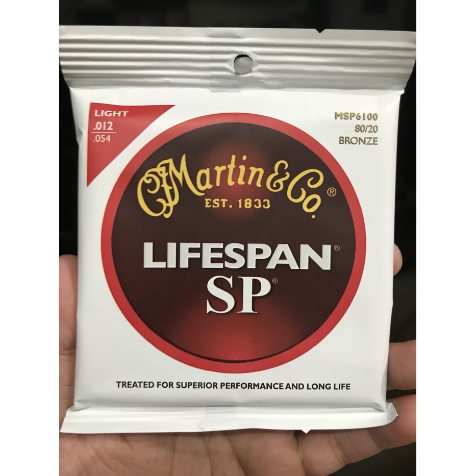 MARTIN CO Acoustic Guitar Strings LIFESPAN SP 80 20 Bronze 012-054
