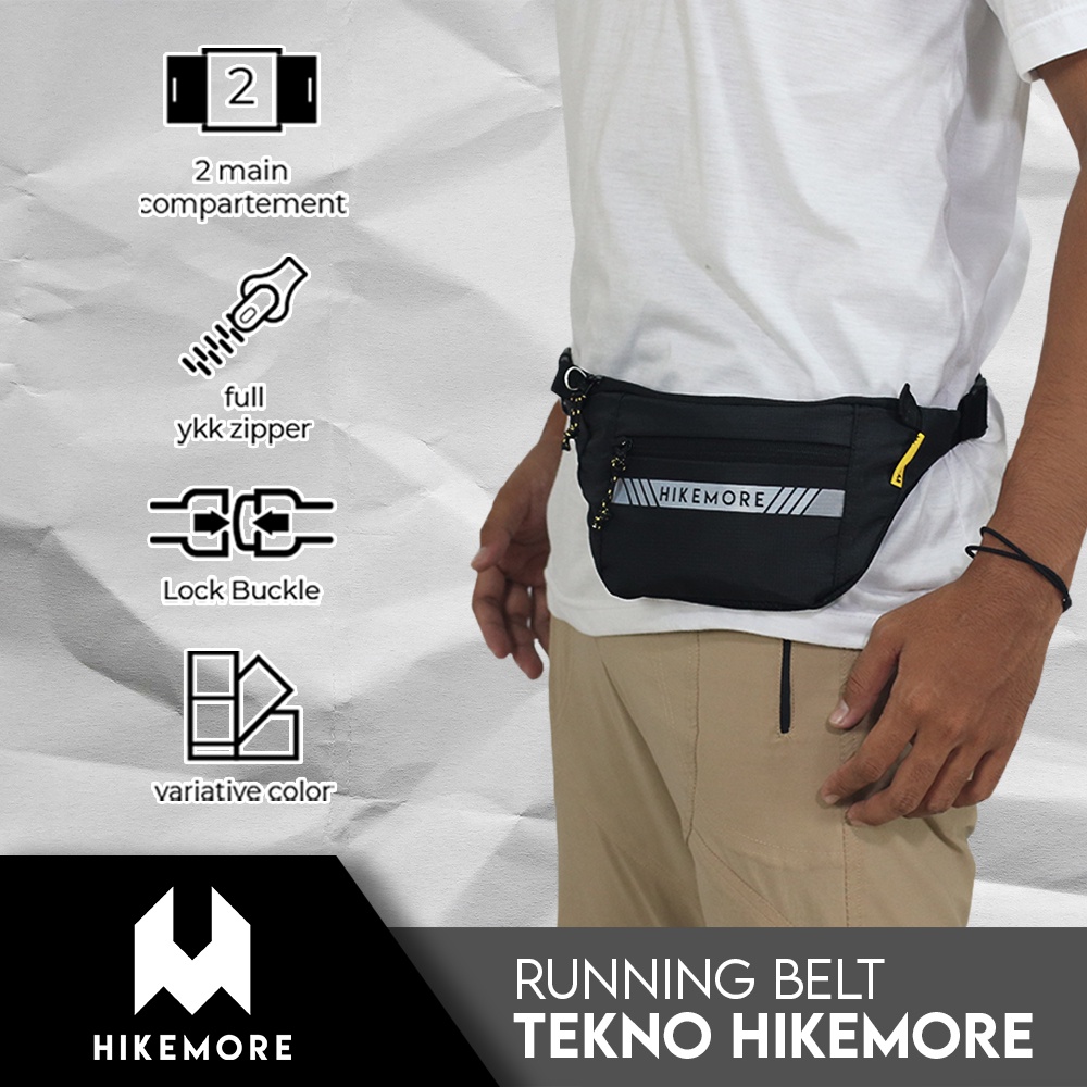 Hikemore Tekno Tas Selempang Pinggang HP Smartphone Running Belt Original