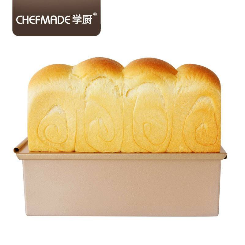 chefmade 300gr non stick loaf pan with cover / toast box / loyang roti