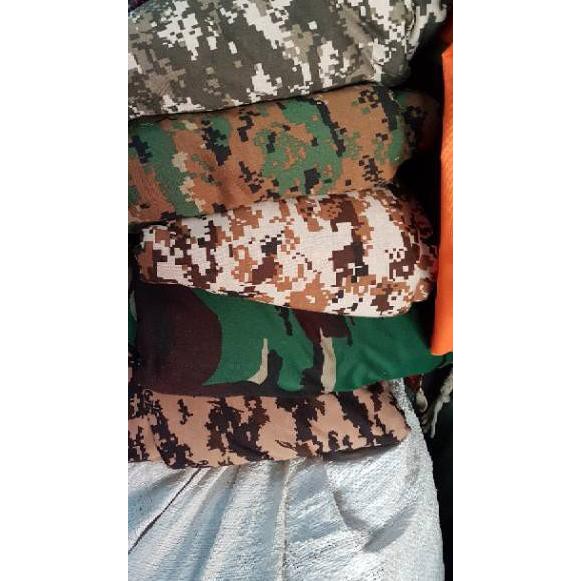 Dijamin Miring harga.. ORI Bahan kain kaos loreng/abri/tentara poly 30s motif kotak digital Premium