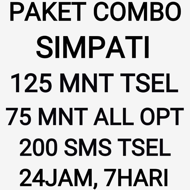 [CHAT KAMI DULU SEBELUM ORDER]Paket Combo Nelpon SMS Simpati Telkomsel 7 Hari Minggu Seminggu Minggu