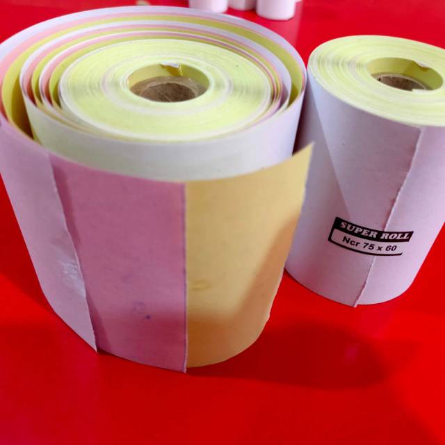 

Kertas kasir 3 ply 75x60mm 10 roll