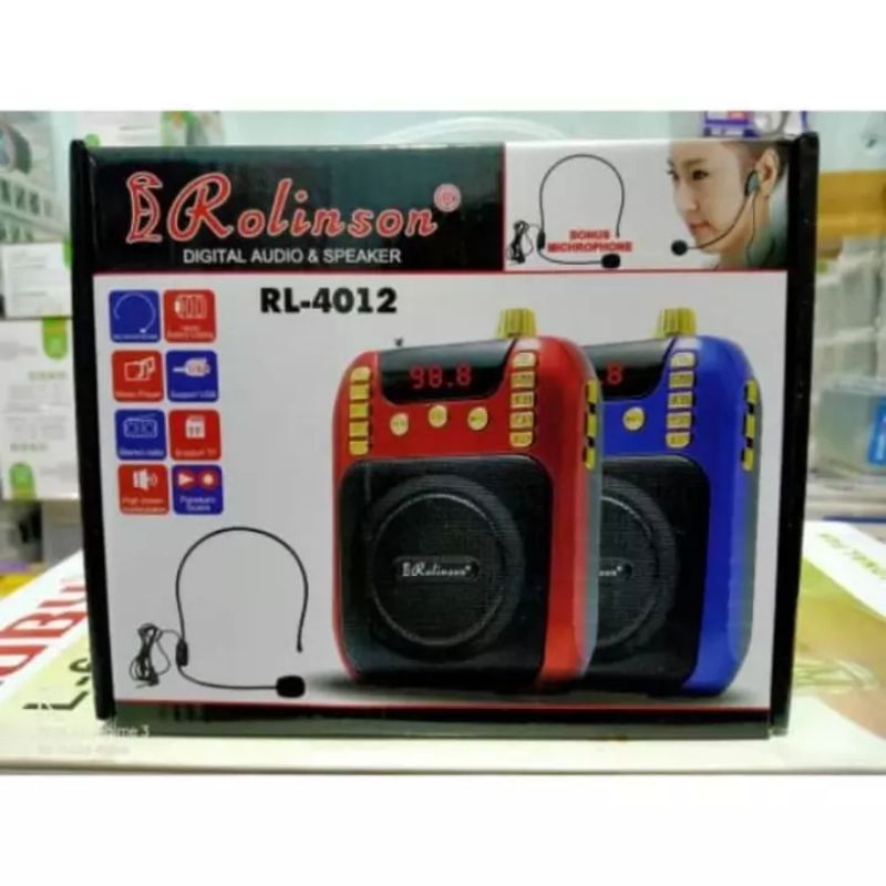 New Speaker Bluetooth/ Radio FM/ USB/ MP3 Player E-Rolinson RL-4012BT/ speaker Rolinson RL- 4012BT Free Microfon