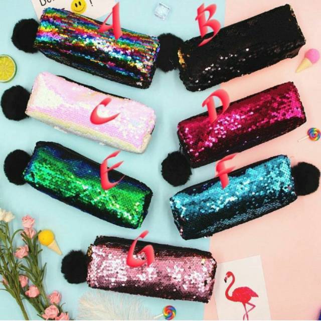 

Pencil case sequin