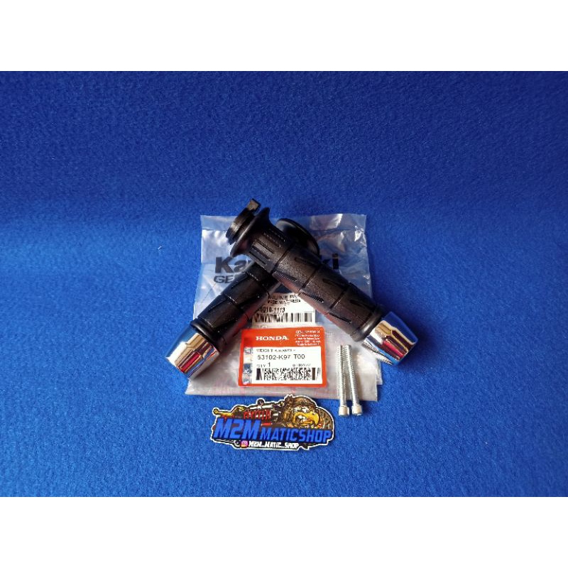 Handgrip Kaze Ori Kawasaki + Jalu Stang PCX Ori Honda