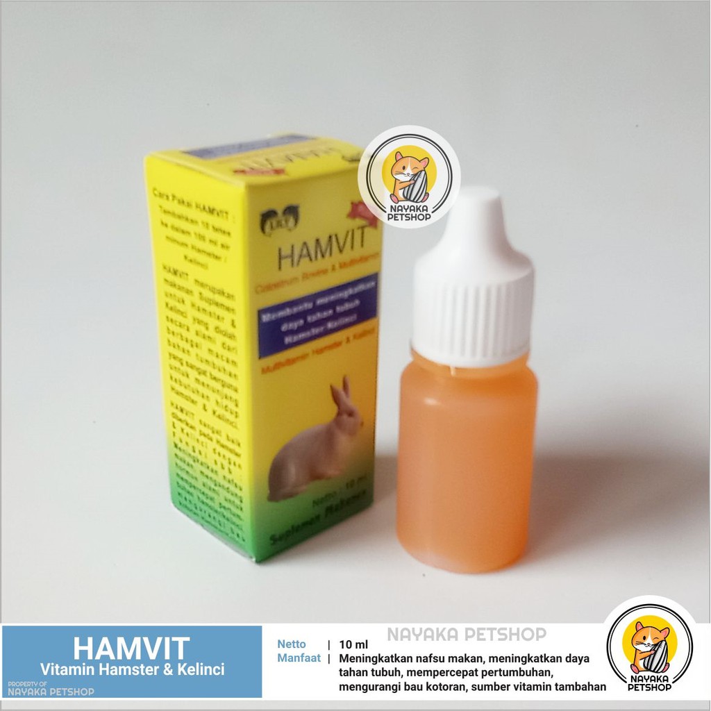 Hamvit Vitamin Suplemen Nutrisi Hewan Hamster Kelinci