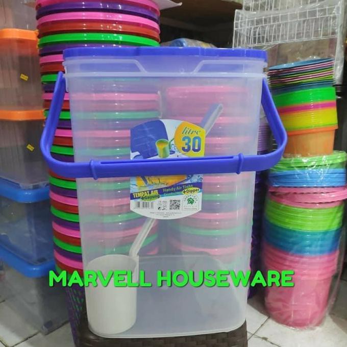 Aquarium Es Kelapa/Aquarium Es Buah/Toples Es Kelapa+Gayung 30Liter _