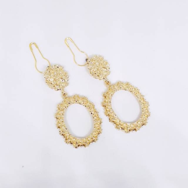 A95 Anting hijab juntai oval