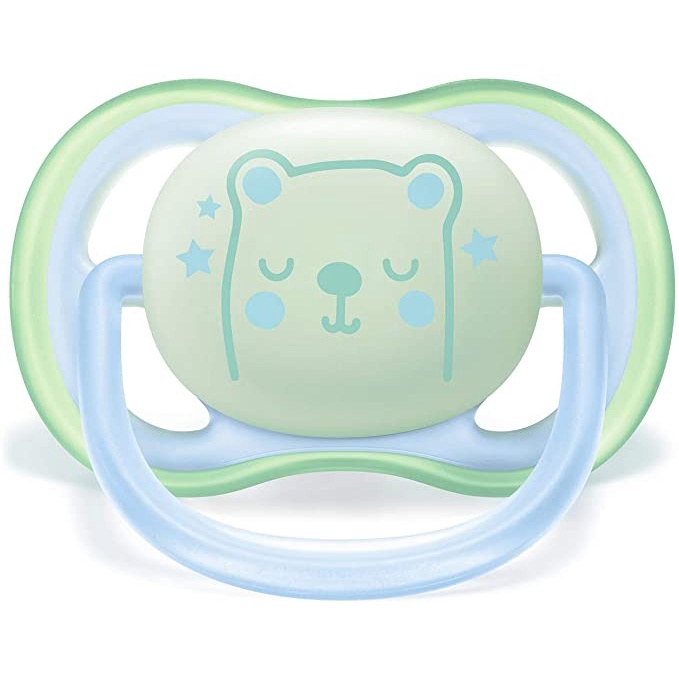 Avent - Ultra Air Night Pacifiers STARS/BEAR BLUE GREEN 0-6m